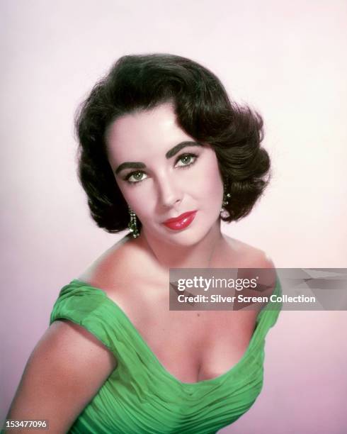 British-born American actress Elizabeth Taylor , circa 1955.