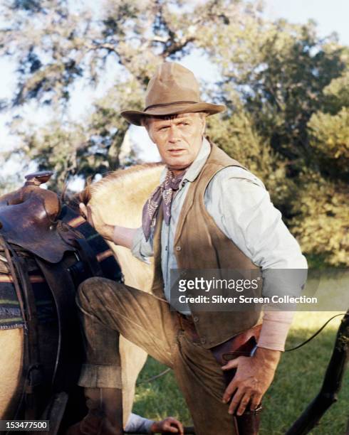 American actor Richard Widmark as Marshal Frank Patch in 'Death Of A Gunfighter', directed by Don Siegel and Robert Totten, 1969. The film was...