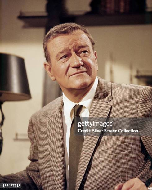 American actor John Wayne , circa 1970.