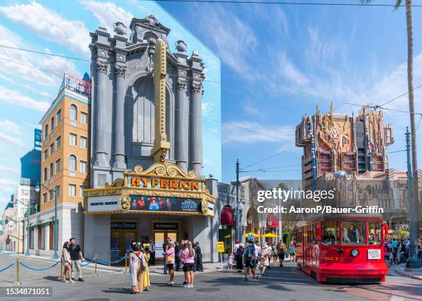 General views of the Hyperion Theater, hosting the 'Haunted Mansion' world premiere on Buena Vista Street at Disney California Adventure Park on July...