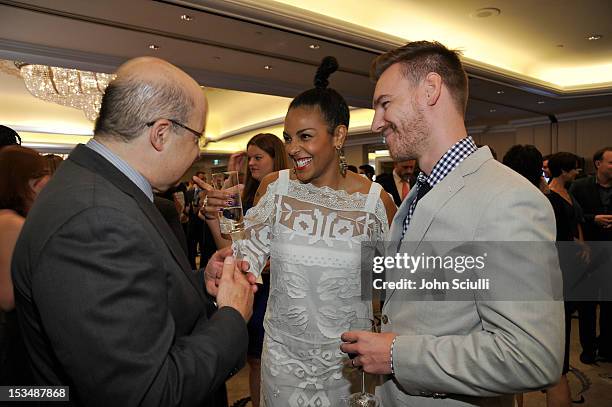 Actress Marsha Thomason and Craig Sykes and guest attend the 8th Annual GLSEN Respect Awards held at Beverly Hills Hotel on October 5, 2012 in...