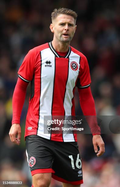 Oliver Norwood of Sheffield United during the pre-season friendly match between Chesterfield and Sheffield United at on July 15, 2023 in...