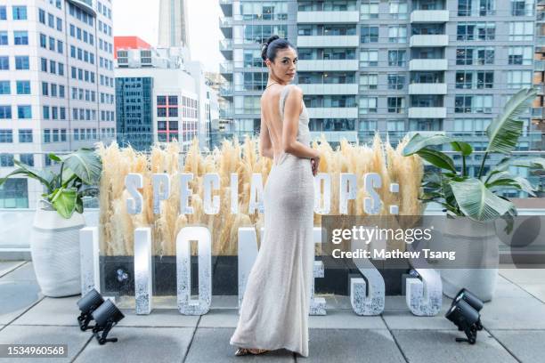 Laysla De Oliveira attends the premiere of the Paramount+ series "Special Ops: Lioness" at TIFF Bell Lightbox on July 11, 2023 in Toronto, Ontario.