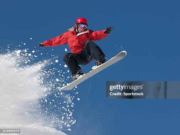 snowboard jump - stunt person 個照片及圖片檔