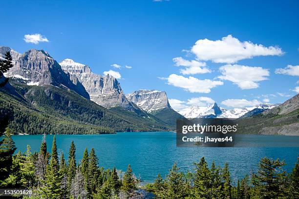 a mountain view in glacier national park, montana - montana stock pictures, royalty-free photos & images