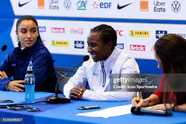 Vicki Bècho of France smiles during a press conference at France Training Session on February 16, 2023 in Sydney, Australia.