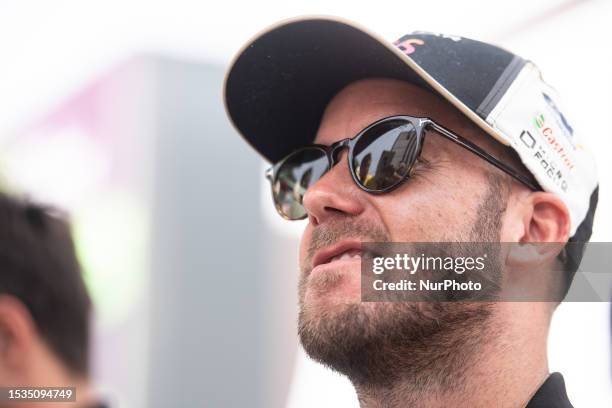 Sam Bird of Great Britain and Jaguar TCS Racing is seen in an autograph session during Formula E 2023 Rome E-Prix at the Rome EUR city track on July...