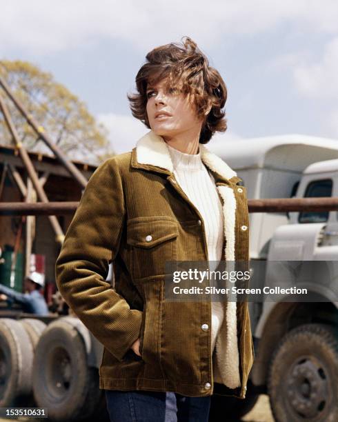 American actress Katharine Ross as Tish Buckman in 'Hellfighters', directed by Andrew V McLaglen, 1968.