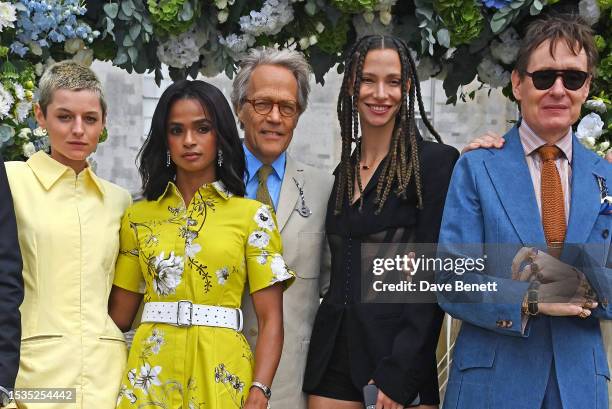 Emma Corrin, Ramla Ali, Charles Gordon-Lennox, Duke of Richmond,, Jordan Rand and Nick Foulkes attend Cartier Style Et Luxe at the Goodwood Festival...