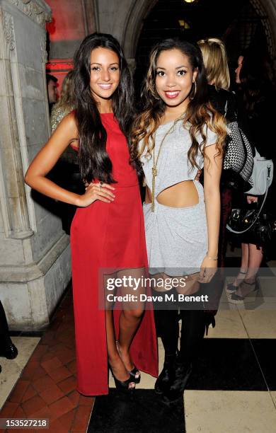 Actress Michelle Keegan and singer Dionne Bromfield arrive at The LOOK Show in association with Smashbox Cosmetics at the Royal Courts of Justice,...