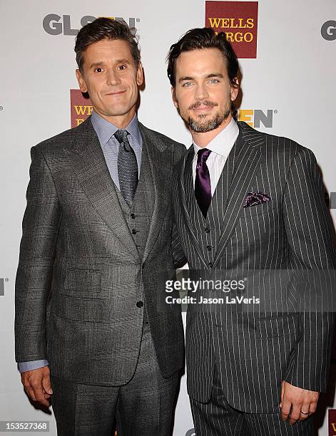 Actor Matt Bomer and Simon Halls attend the 8th annual GLSEN Respect Awards at Beverly Hills Hotel on October 5, 2012 in Beverly Hills, California.