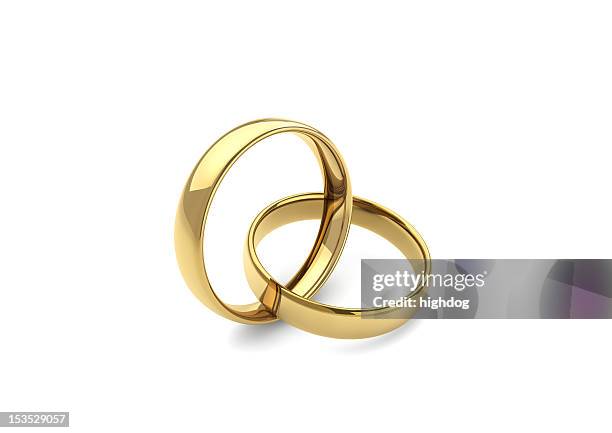 gold wedding rings - wedding ring stock pictures, royalty-free photos & images