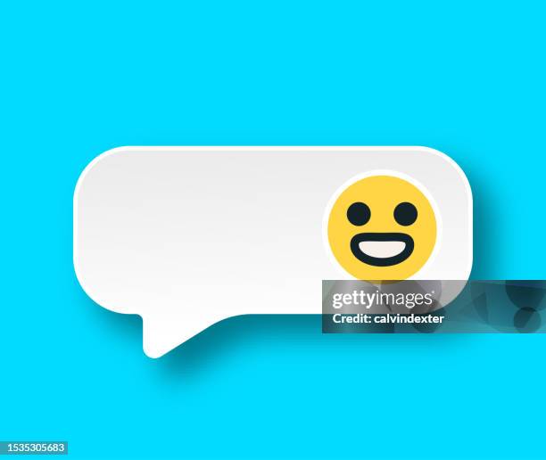 online messaging emoticon reaction - video chat bubble stock illustrations