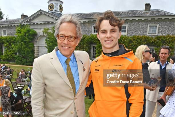 Charles Gordon-Lennox, Duke of Richmond, and Oscar Piastri attend Cartier Style Et Luxe at the Goodwood Festival of Speed on July 16, 2023 in...