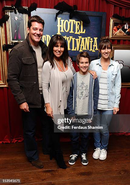 Linda Lusardi , Sam Kane, their son Jack Kane and daughter Lucy Kane attend the Gala screening of 'Hotel Transylvania' at Soho Hotel on October 6,...