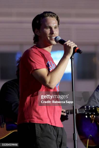 Ryan Beatty performs at Spotlight: Ryan Beatty at The GRAMMY Museum on July 11, 2023 in Los Angeles, California.