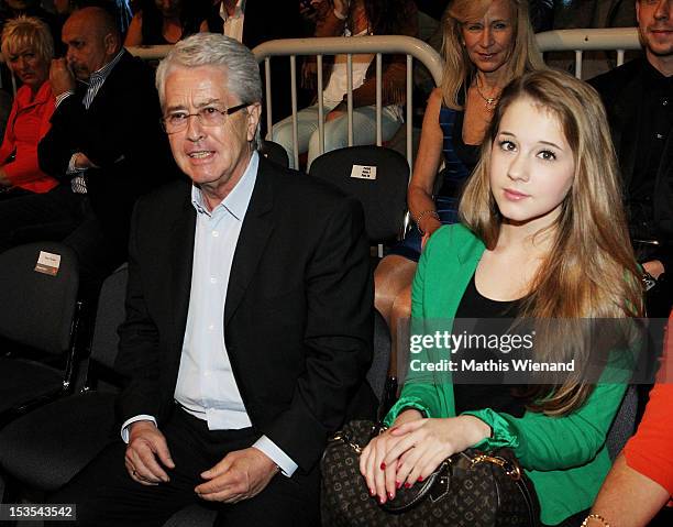 Frank Elstner and his daughter Enya attend the 200th 'Wetten dass..?' show at the ISS Dome on October 6, 2012 in Duesseldorf, Germany. Markus Lanz...