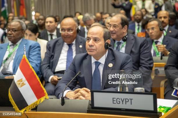 Egyptian President Abdel Fattah Al-Sisi attends the "AU Mid-Year Coordination Meeting" in Nairobi, Kenya on July 16, 2023.