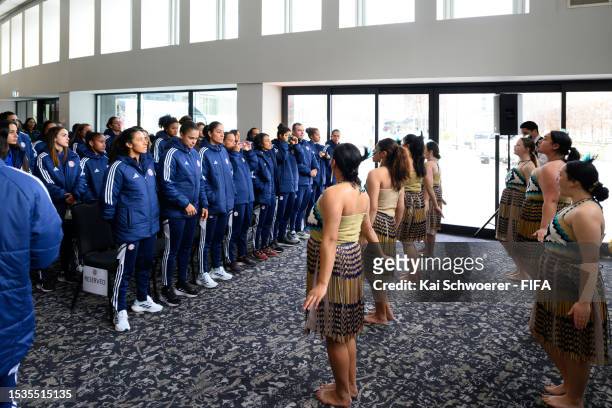 General view during a Costa Rica team welcome ceremony ahead of the FIFA Women's World Cup Australia & New Zealand 2023, held at their team hotel on...