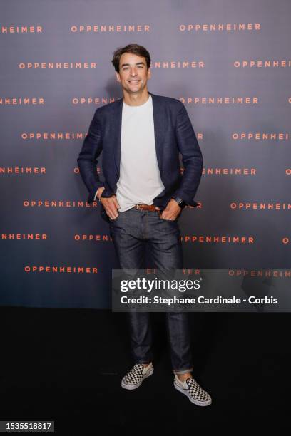 Julian Bugier attends the "Oppenheimer" premiere at Cinema Le Grand Rex on July 11, 2023 in Paris, France.