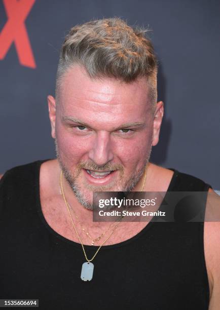 Pat McAfee arrives at the Los Angeles Premiere Of Netflix's "Quarterback" at TUDUM Theater on July 11, 2023 in Hollywood, California.