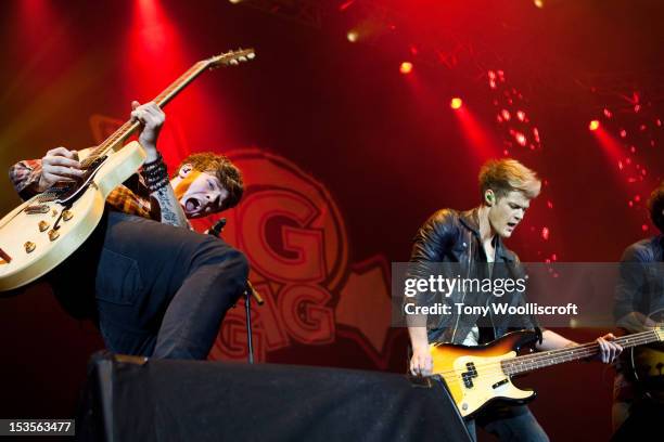 Joel Peat and Ryan Fletcher of Lawson performs at Girlguiding UK's Big Gig at Motorpoint Arena on October 6, 2012 in Sheffield, England.