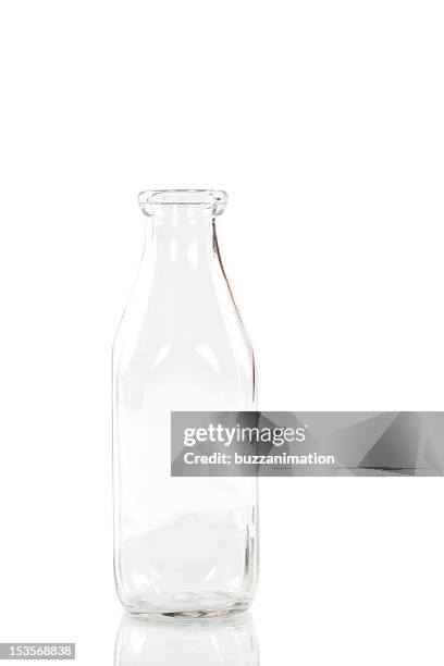 empty milk bottle - milk bottles stock pictures, royalty-free photos & images