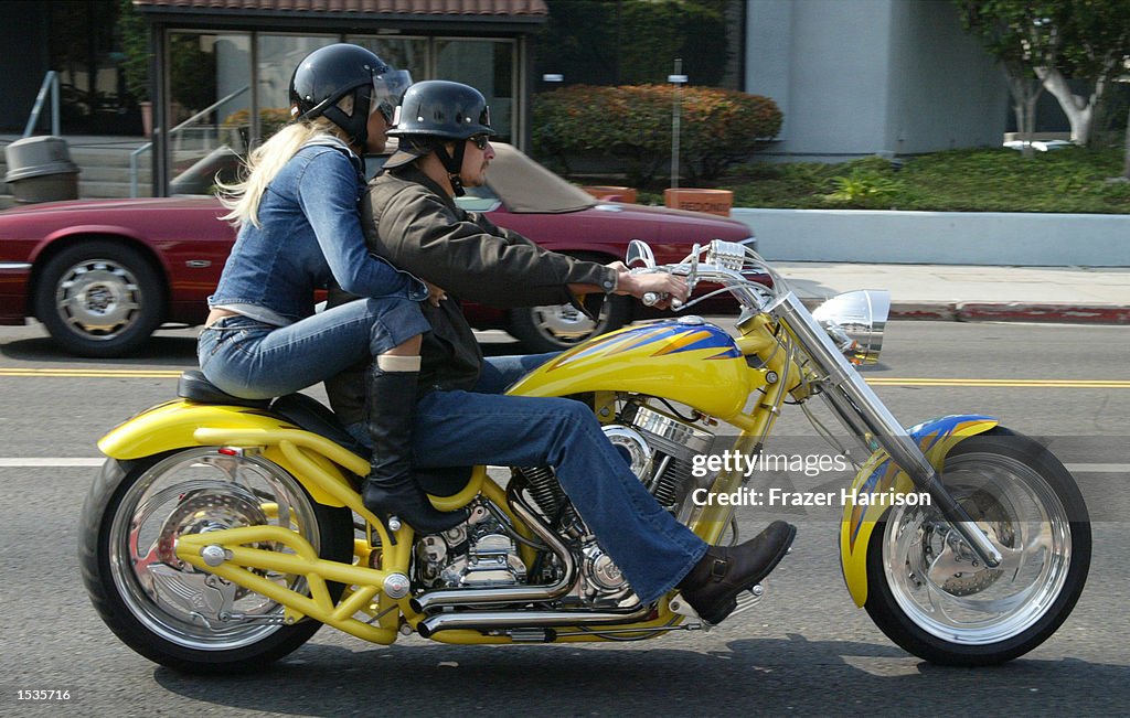 Pamela Anderson and Kid Rock Motorcycle Ride to Hawthorne