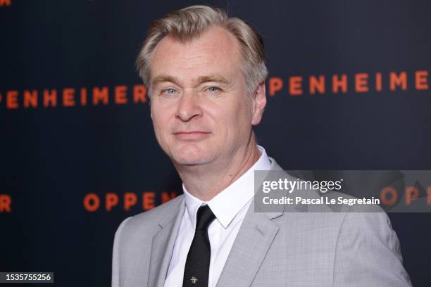 Christopher Nolan attends the "Oppenheimer" premiere at Cinema Le Grand Rex on July 11, 2023 in Paris, France.