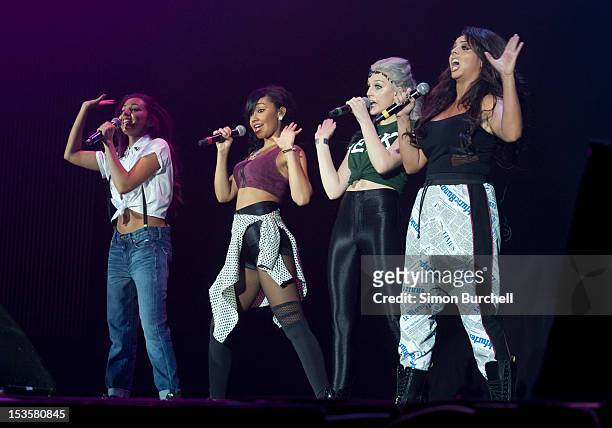 Little Mix performs at Girlguiding UK's Big Gig at Motorpoint Arena on October 6, 2012 in Sheffield, England.
