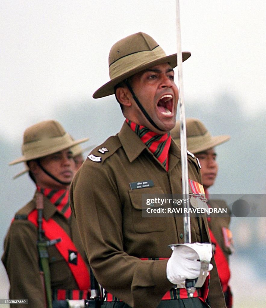 Gurkha Regiment Commanders March At An Army Parade During Army Day In gurkha-regiment-commanders-march-at-an-army-parade-during-army-day-in
