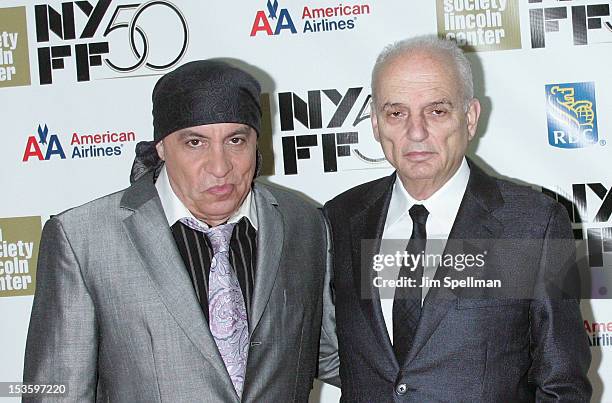 Actor/Executive Producer Steven Van Zandt and director David Chase attend "Not Fade Away" Centerpiece Gala Presentation during The 50th New York Film...