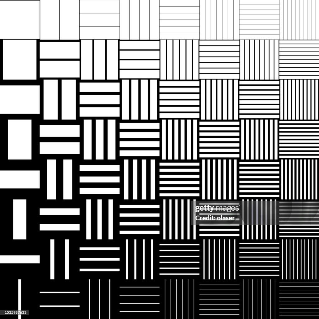 Rectangles Pattern Orientations Rectangles Covering Squares Pattern High-Res Vector Graphic - Getty Images