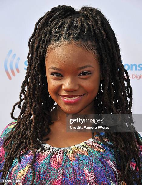 Actress Jaida-Iman Benjamin arrives at 'Family Day' hosted by Nick Cannon at Santa Monica Pier on October 6, 2012 in Santa Monica, California.