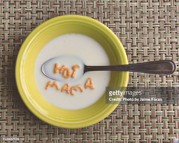 Alphabet cereal in milk