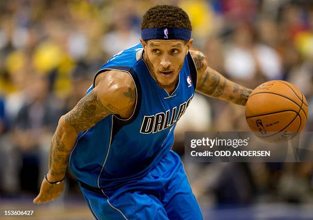 Dallas Mavericks' Delonte West runs during a basketball match Alba Berlin vs Dallas Mavericks at the O2 Arena in Berlin on October 6, 2012. The game...