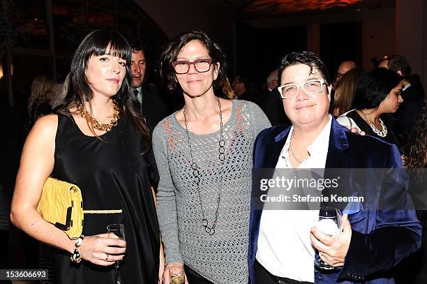 Julie Burleigh and Cathy Opie attend 2012 Hammer Gala at Hammer Museum on October 6, 2012 in Westwood, California.