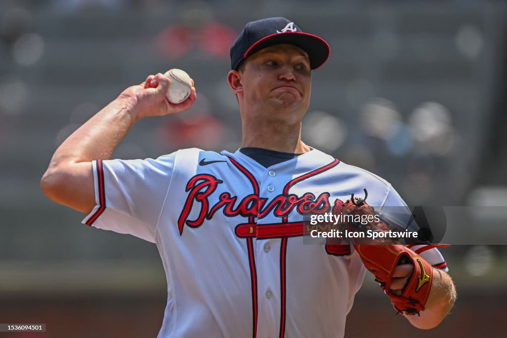 Atlanta Braves starting pitcher Michael Soroka during the MLB game Atlanta Braves starting pitcher Michael Soroka during the MLB game