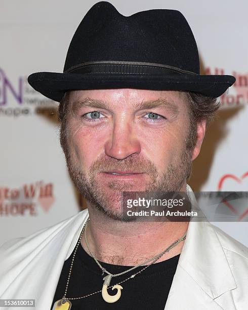 Actor Larry Bagby attends "In To Win For Hope" no limit Texas Hold'em celebrity charity poker tournament at The Commerce Casino on October 6, 2012 in...