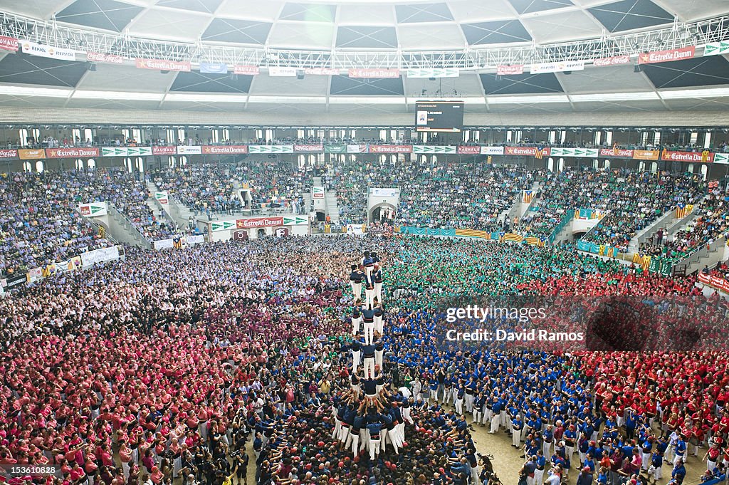 Human Towers Are Built In The 24th Tarragona Castells Competition