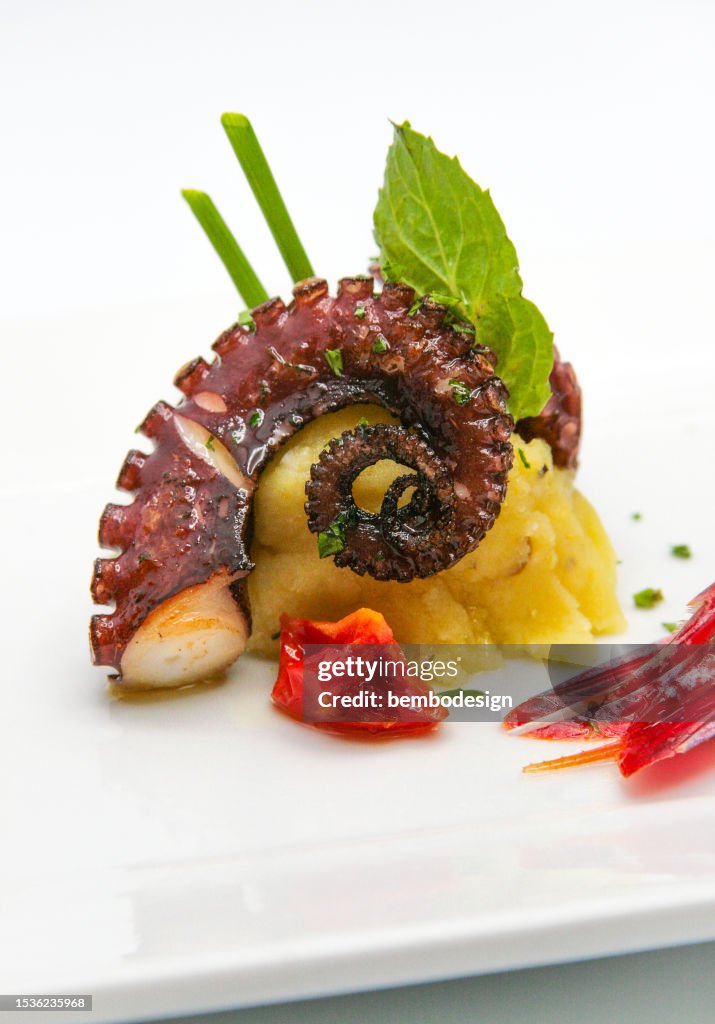 Octopus shrimp and tuna