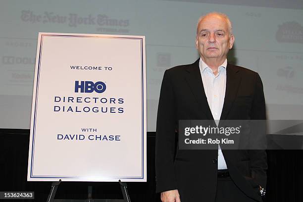 Director David Chase attends HBO Films Directors Dialogues with David Chase during the 50th New York Film Festival at Lincoln Center on October 7,...