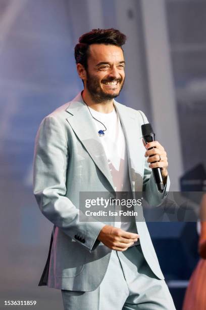 Giovanni Zarrella performs at the Giovanni Zarrella Concert during the Thurn & Taxis Castle Festival on July 16, 2023 in Regensburg, Germany.