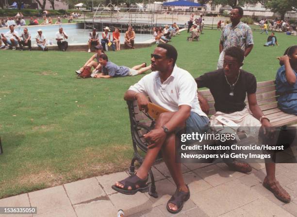 Somewhat laid back crowd including Melvin Chatman and his son Melvin Chatman Jr. Listen to the music of 'The Norma Zenteno Band' during a lunch time...