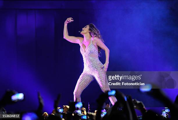 Jennifer Lopez performs at The Palacio de Deportes on October 7, 2012 in Madrid, Spain.