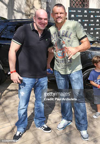 President Dana White and Former UFC Fighter Chuck Liddell attend the 9th annual Stand Up For Skateparks benefit at Ron Burkle’s Green Acres Estate on...