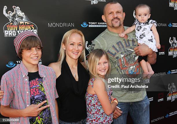 Former UFC Fighter Chuck Liddell and his family attend the 9th annual Stand Up For Skateparks benefit at Ron Burkle’s Green Acres Estate on October...