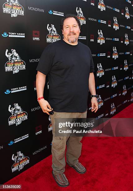 Actor Jon Favreau attends the 9th annual Stand Up For Skateparks benefit at Ron Burkle’s Green Acres Estate on October 7, 2012 in Beverly Hills,...