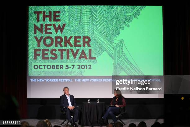 Director and actor Dustin Hoffman speaks to Susan Morrison following a preview screening of his new comedy "Quartet" as part of The New Yorker...