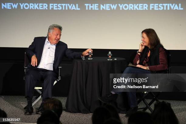 Director and actor Dustin Hoffman speaks to Susan Morrison following a preview screening of his new comedy "Quartet" as part of The New Yorker...